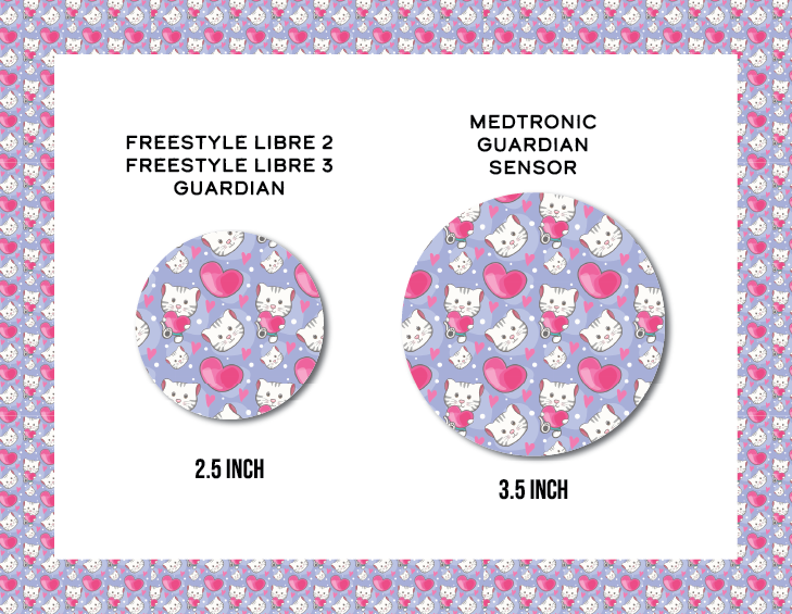 Kitten Love CGM Decorative Over Patch (No Hole)