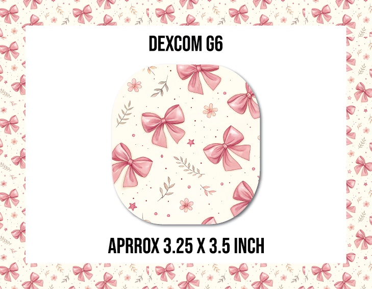 Coquette Hearts and Bows CGM Decorative Over Patch (No Hole)