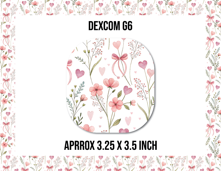 Floral Coquette CGM Decorative Over Patch (No Hole)