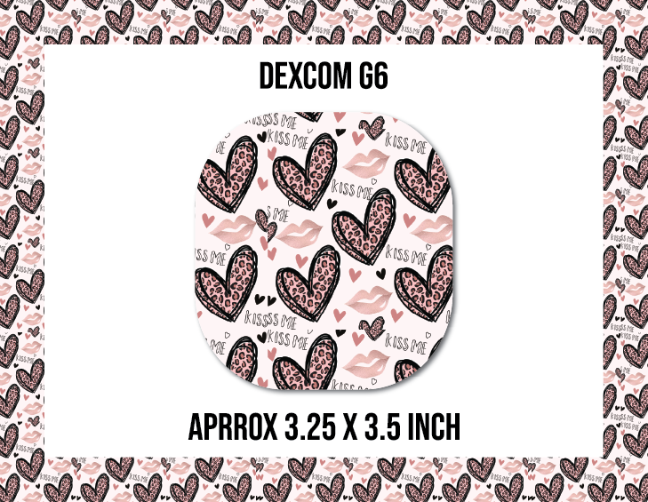Leopard Hearts CGM Decorative Over Patch (No Hole)