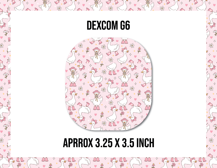 Silly Goose on Pink CGM Decorative Over Patch (No Hole)