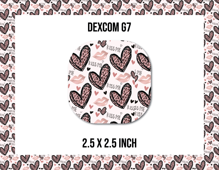 Leopard Hearts CGM Decorative Over Patch (No Hole)