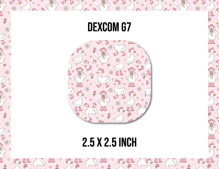Silly Goose on Pink CGM Decorative Over Patch (No Hole)
