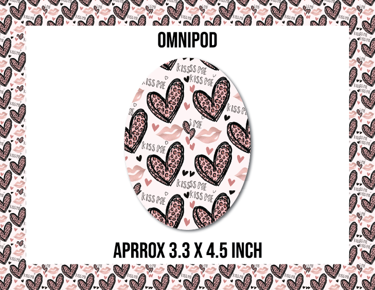 Leopard Hearts CGM Decorative Over Patch (No Hole)