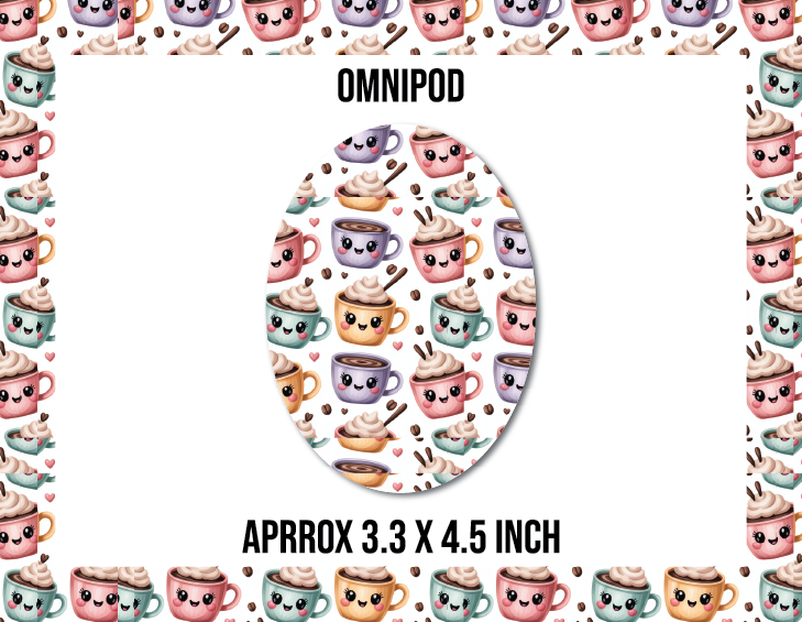 Coffee Kawaii CGM Decorative Over Patch (No Hole)