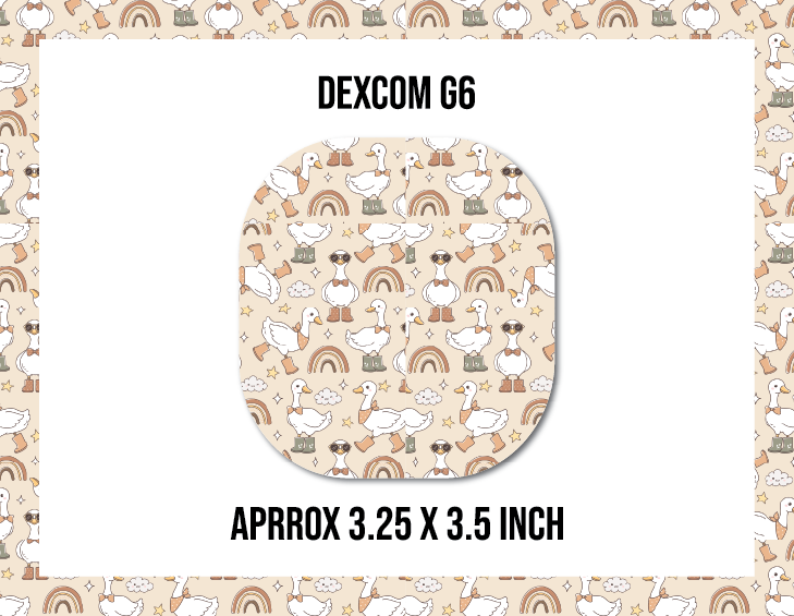 Silly Goose on Tan CGM Decorative Over Patch (No Hole)