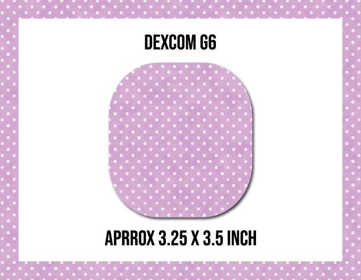 Polka Dot Purple CGM Decorative Over Patch (No Hole)