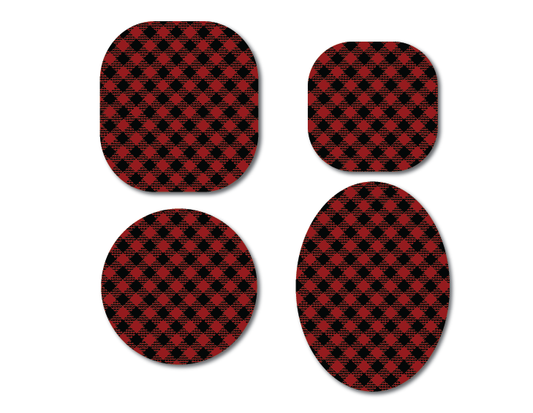 Christmas Buffalo Plaid CGM Decorative Over Patch (No Hole)