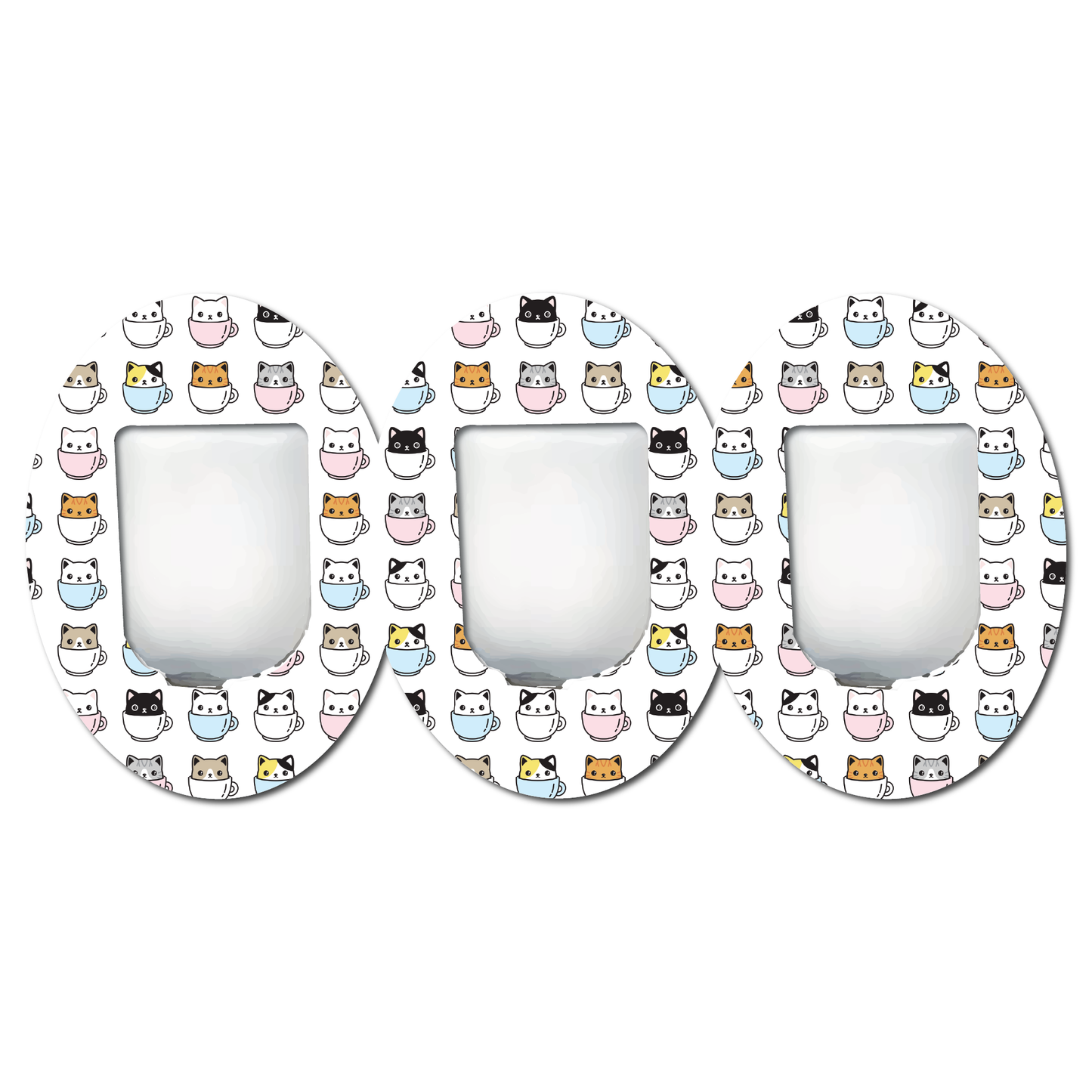 Puppies in Mugs 3 Pack CGM Patches