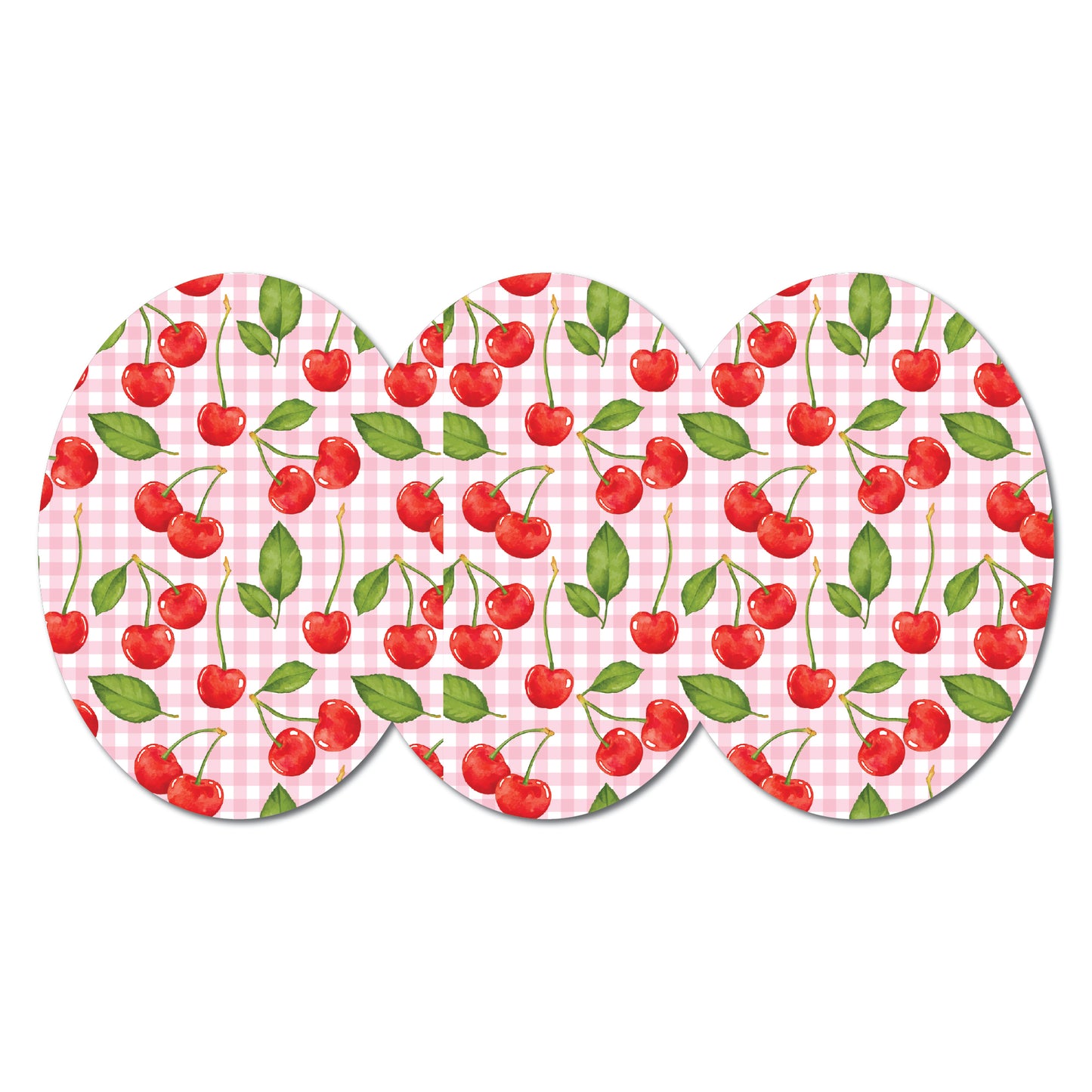 Cherry Plaid Coquette 3 Pack CGM Patches