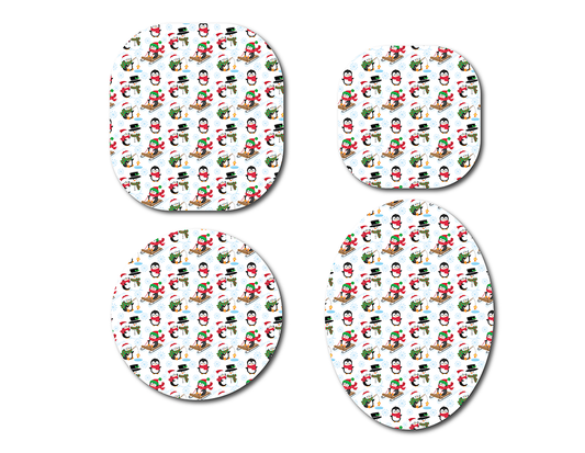 Christmas Penguin CGM Decorative Over Patch (No Hole)
