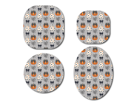 Coquette Ghosts Grey CGM Decorative Over Patch (No Hole)