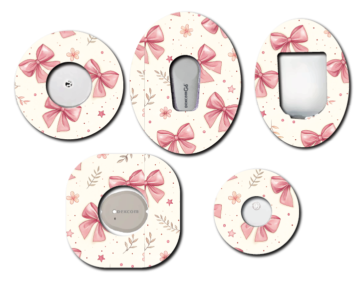 Coquette Hearts and Bows CGM Patch