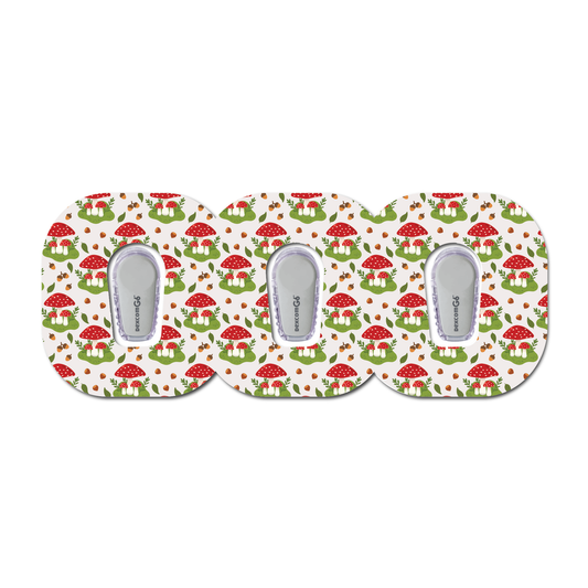 Cottage Core Mushroom 3 Pack CGM Patches