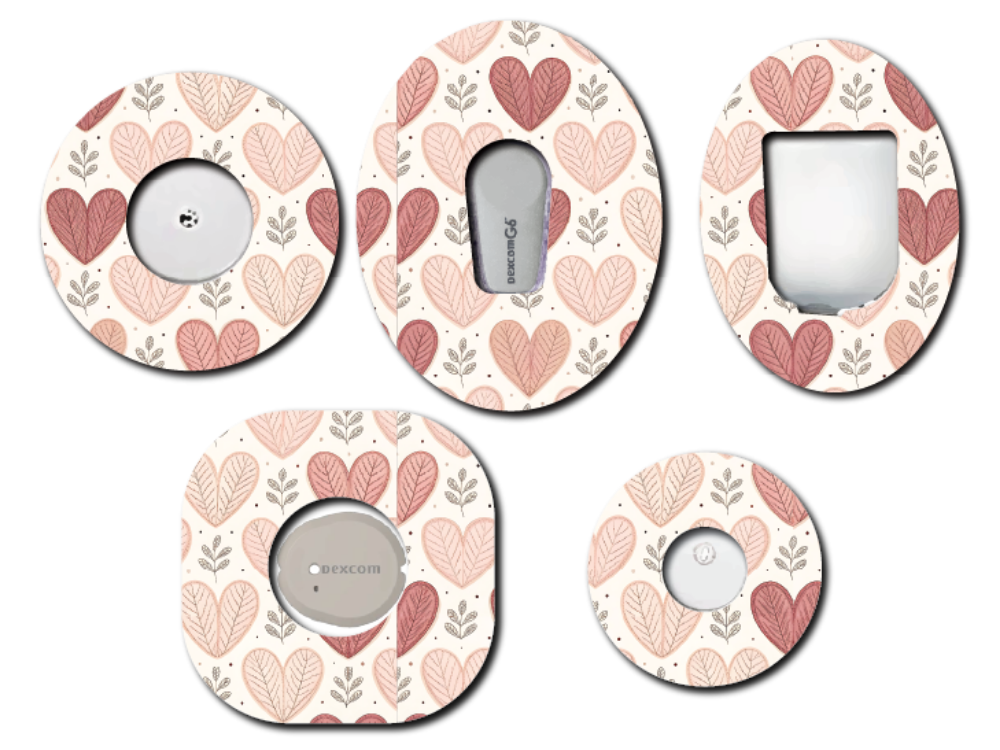 Doodle Hearts CGM Patch