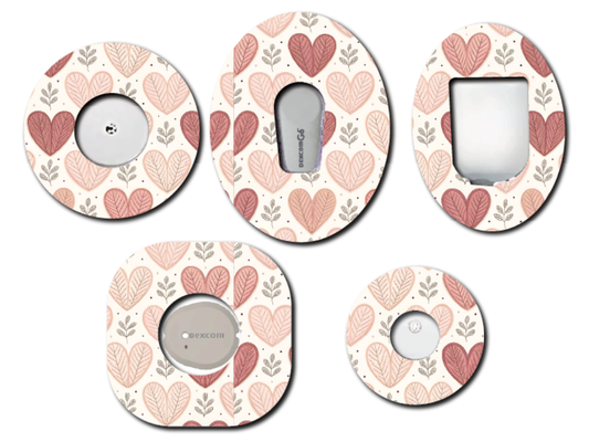 Doodle Hearts CGM Patch