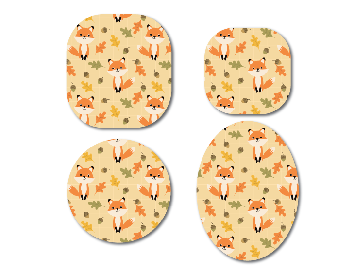 Fall Fox CGM Decorative Over Patch (No Hole)