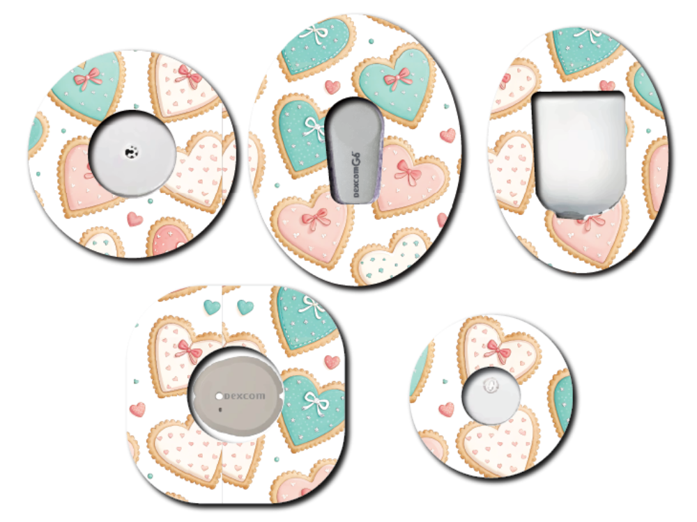 Heart Sugar Cookies CGM Patch