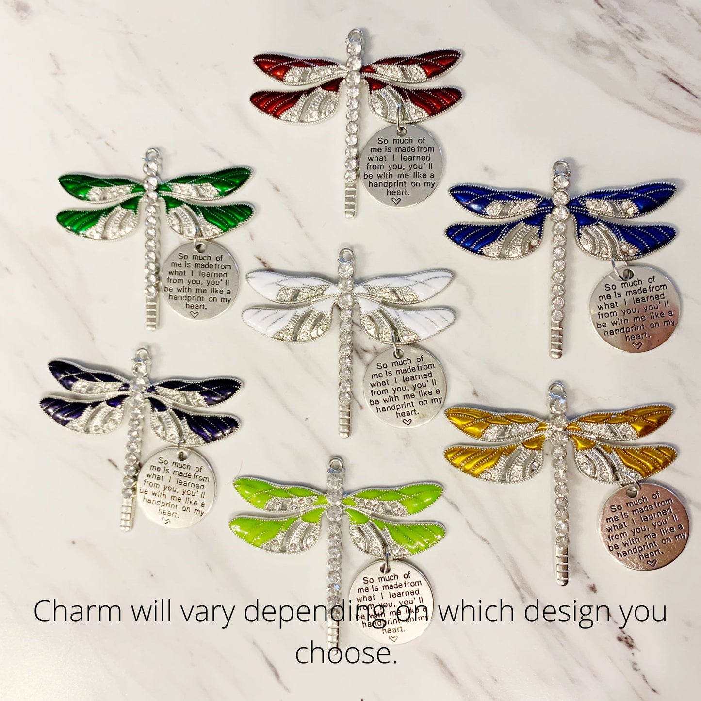 White  Dragonfly and Baby Keepsake Pendant, Mama and Baby Mother's Day Gift