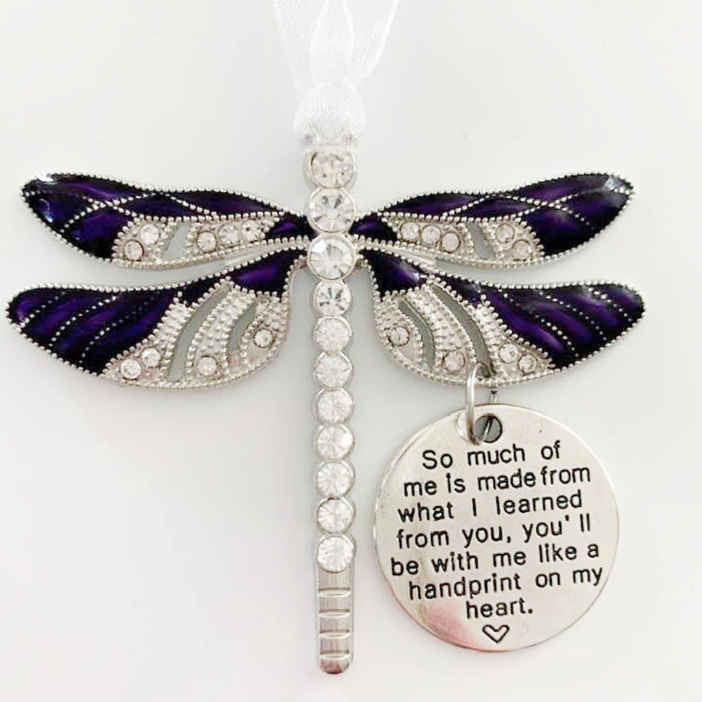 Dragonfly Memorial Pendant - Deluxe 7 colours to choose from Rear View Mirror Accessory, necklace