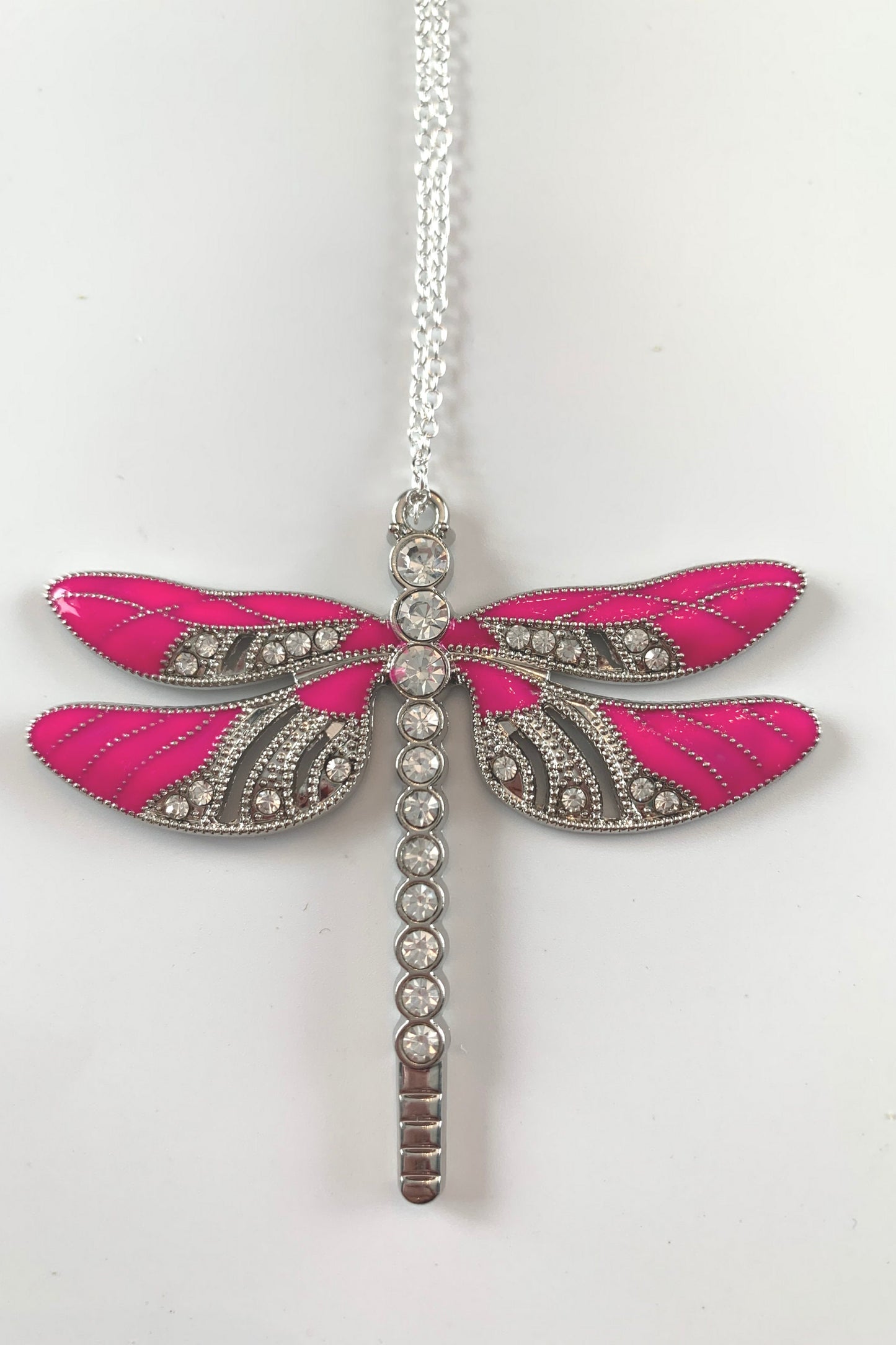 Pink Dragonfly Awareness Pendant