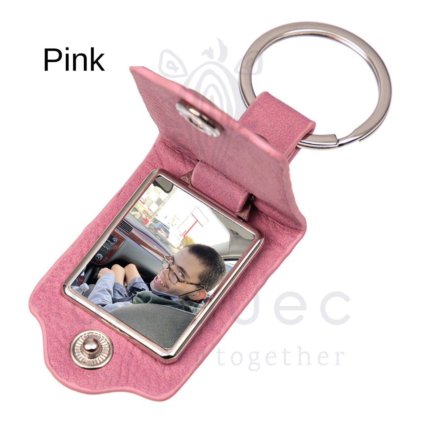 Custom Personalized Photo Keychain PU leather keychain