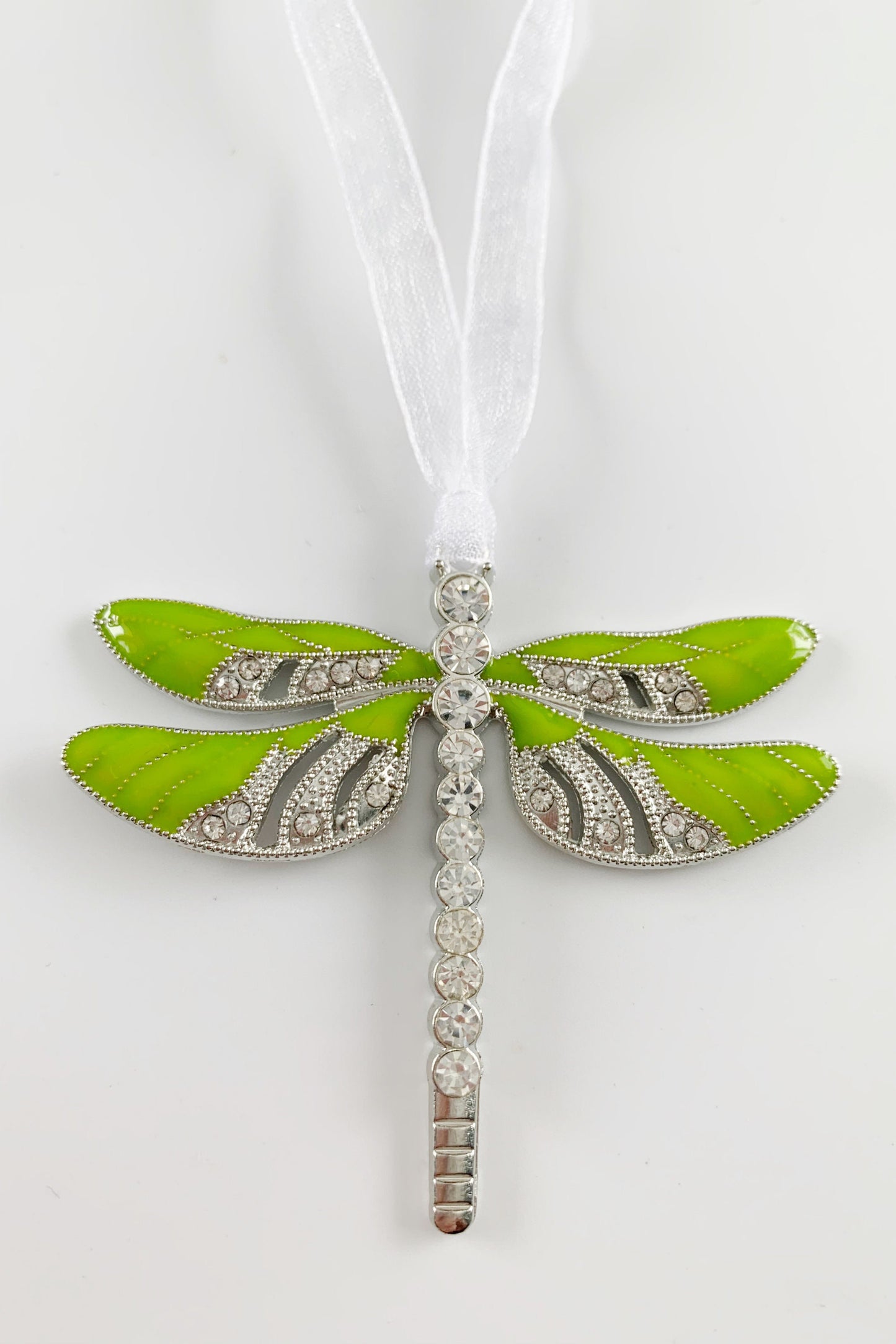 Lime Dragonfly Awareness Pendant, Strong is Beautiful