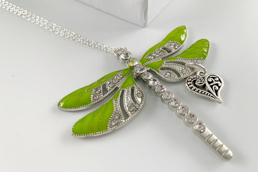 Dragonfly Heart Charm Ornament