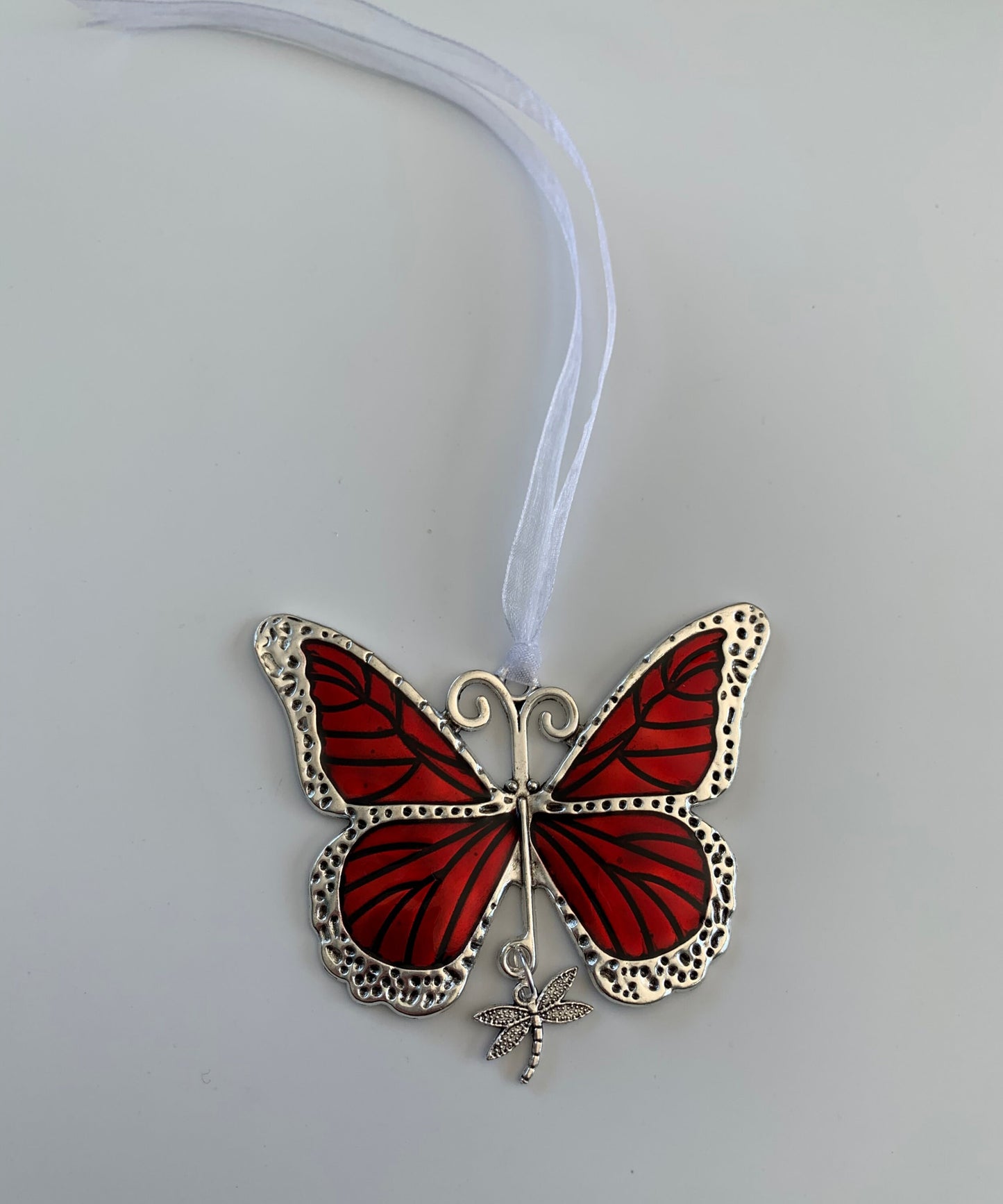 Red Strong is Beautiful Red Butterfly Awareness Ribbon Pendant