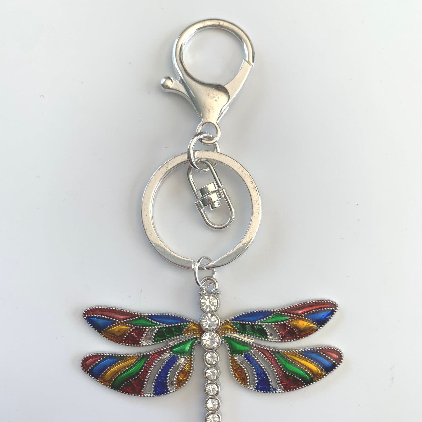 Rainbow Dragonfly and Baby Keepsake Pendant