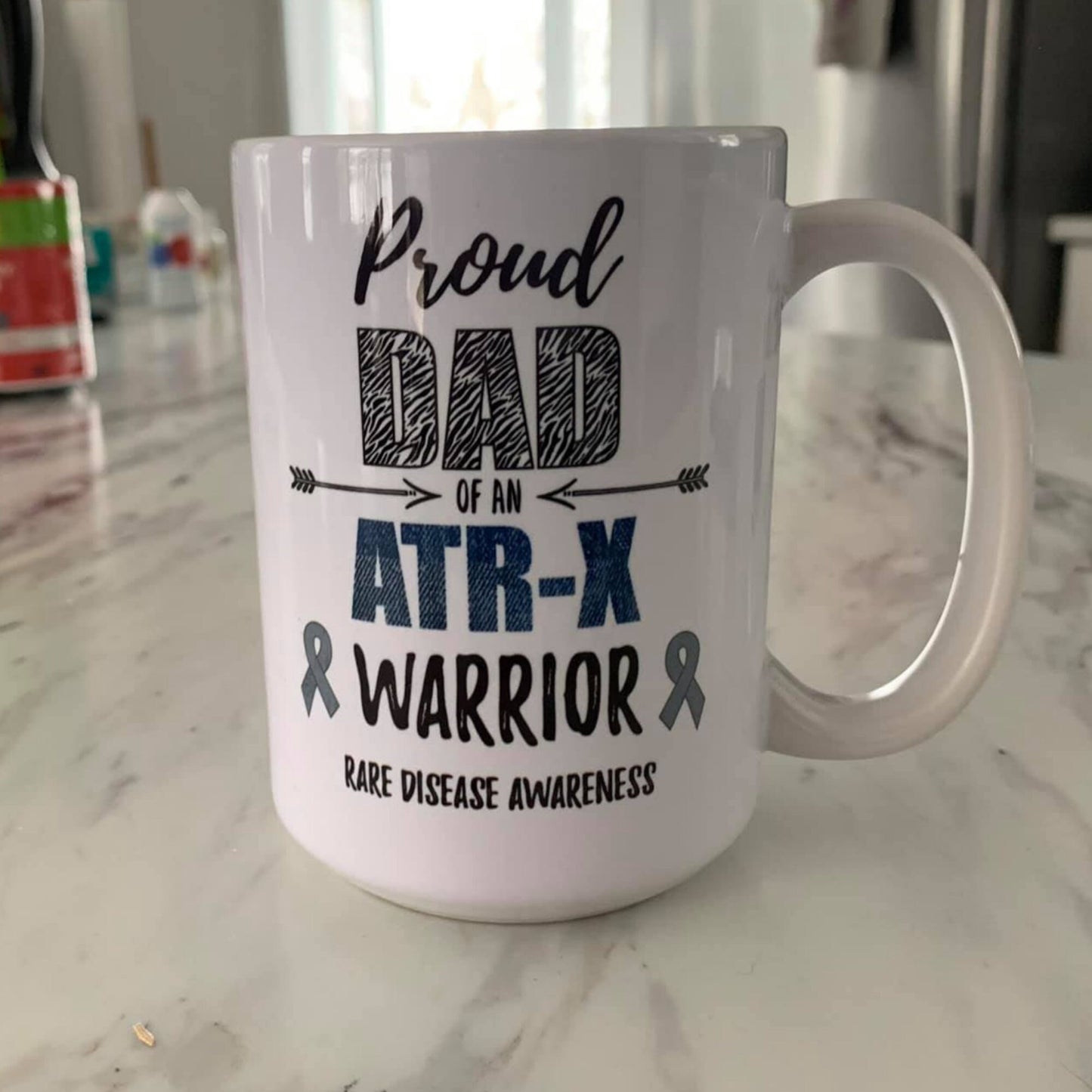 Proud Dad of a Tubie Warrior 15 oz Mug - Custom Colours and Name