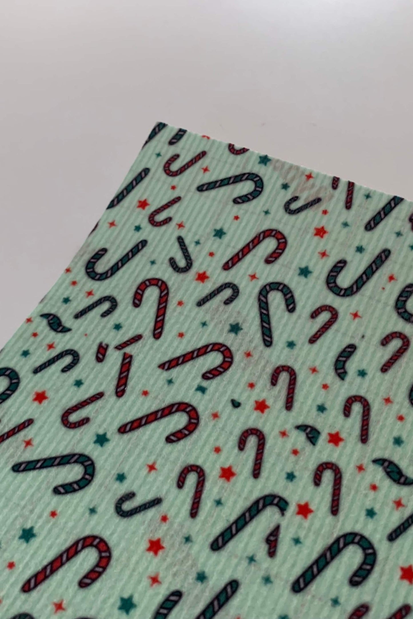 Candy Canes on Green Tubie Tape e