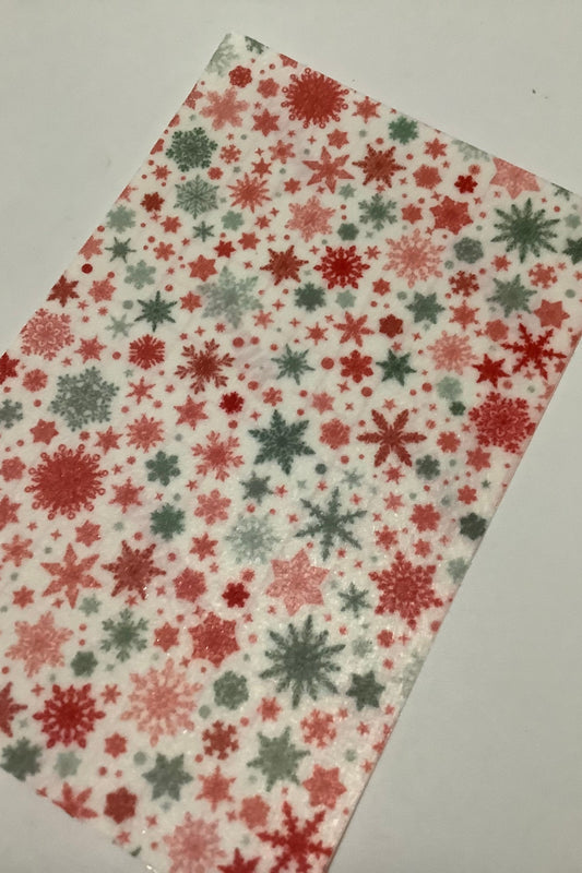 Pink and Teal Snowflakes Tubie Tape
