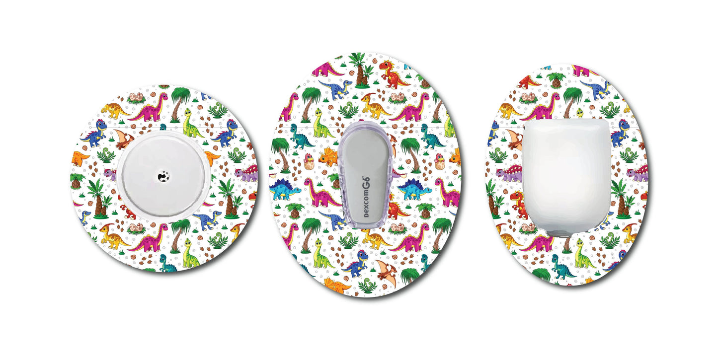 Colourful Dinosaurs CGM Patch