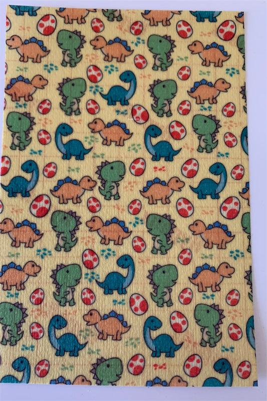 Dinosaurs on Yellow Tubie Tape
