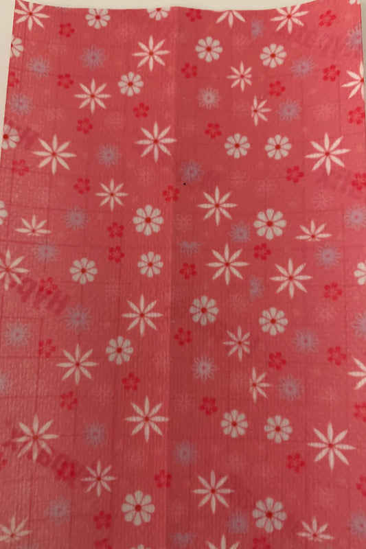Bright Pink Flowers Floral Tape for Feeding Tubes, Oxygen, Medical devices NG tube, Peg, TPN, NJ tube, tube feeding medical tape