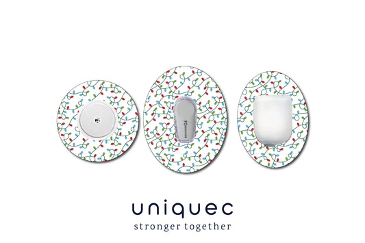 Christmas Lights CGM patch for Freestyle LIbre, Dexcom, Omnipod Continuous Glucose Monitor patches and stickers