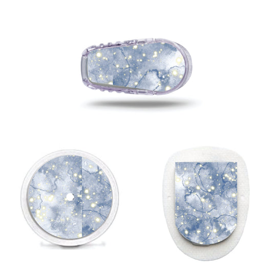 Blue Pastel Sensor Sticker for Freestyle Libre, Dexcom, Omnipod Continuous Glucose Monitor
