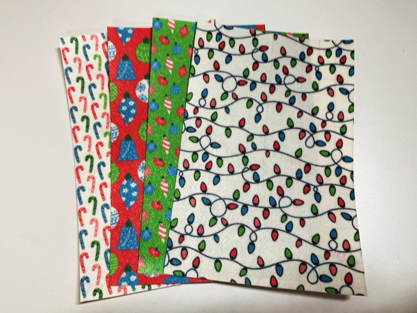 Christmas Candy Cane Ornaments Lights Pinks and Greens Tubie Tapes