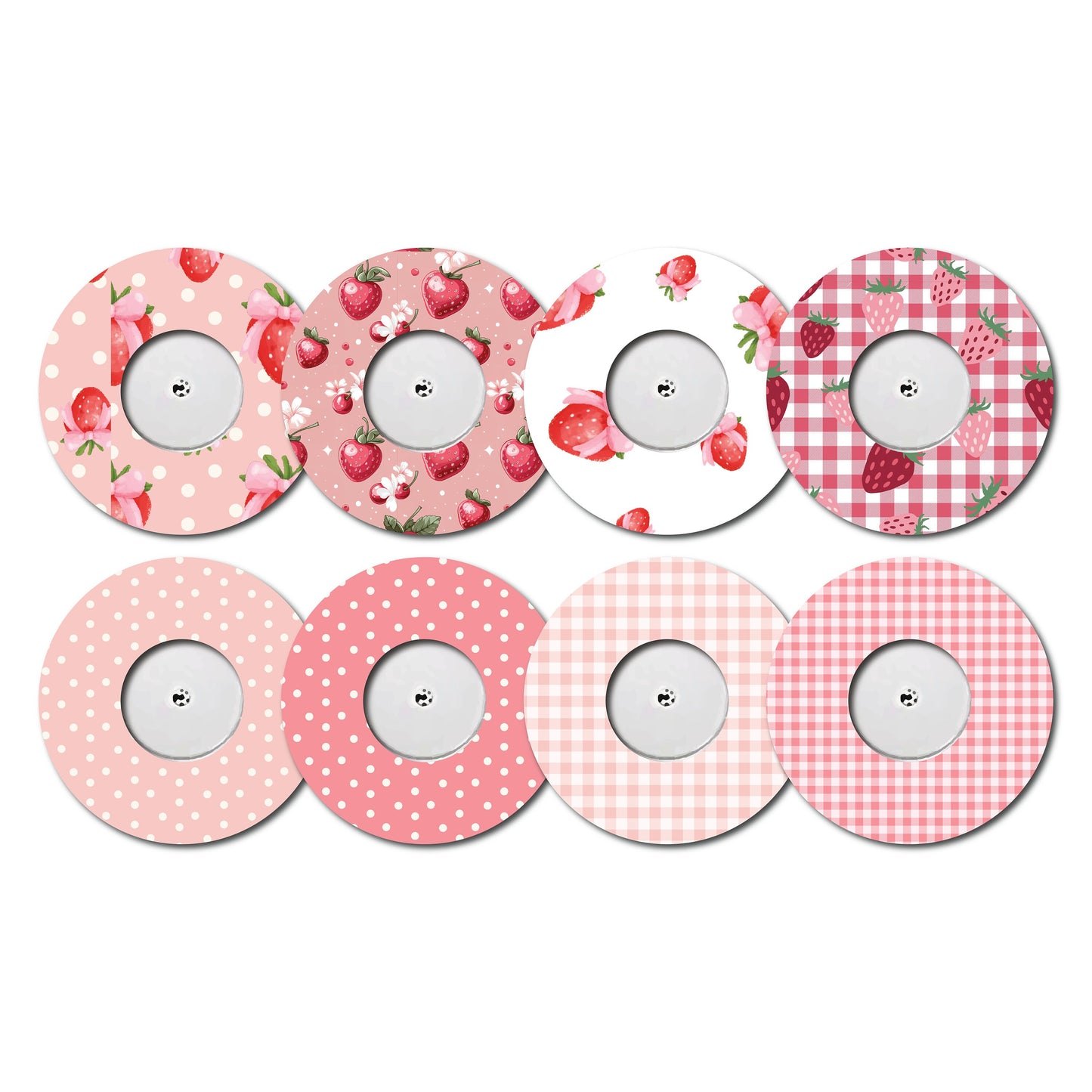 Strawberry Coquette Collection Freestyle Libre 2- Set of 8 Patches