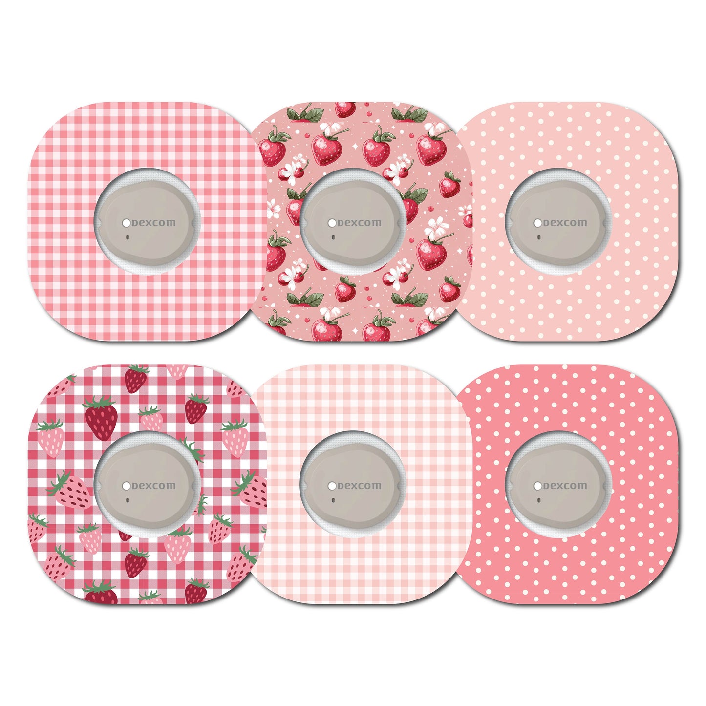 Strawberry Coquette Collection Dexcom G7- Set of 6 Patches
