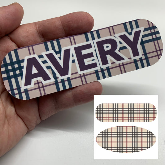 Designer Fall Plaid Autumn Infinity or Kangaroo Joey Feeding Pump Decal