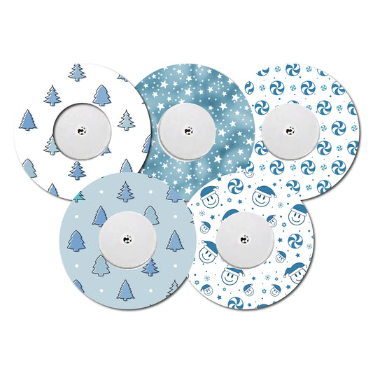 Blue Christmas Collection Freestyle 2- Set of 5 Patches