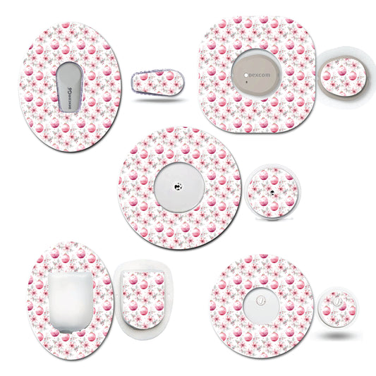 Pink Christmas Collection Large Ornament Cgm Set