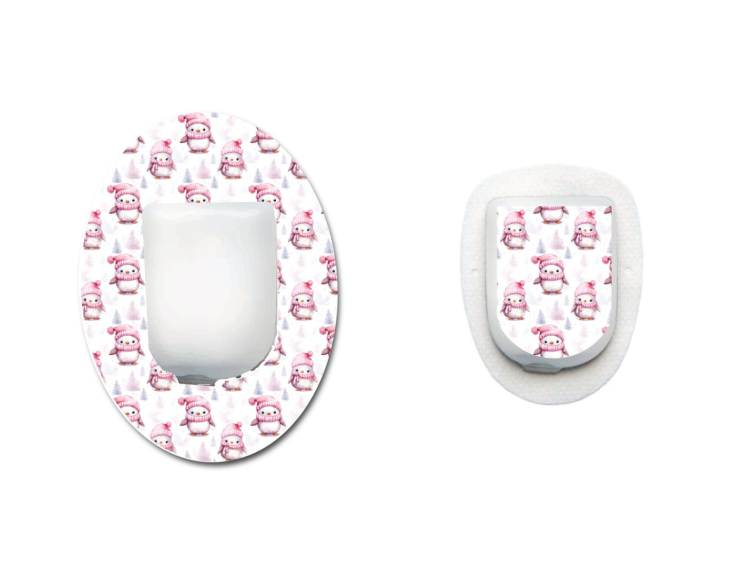 Pink Christmas Collection Penguins Cgm Set