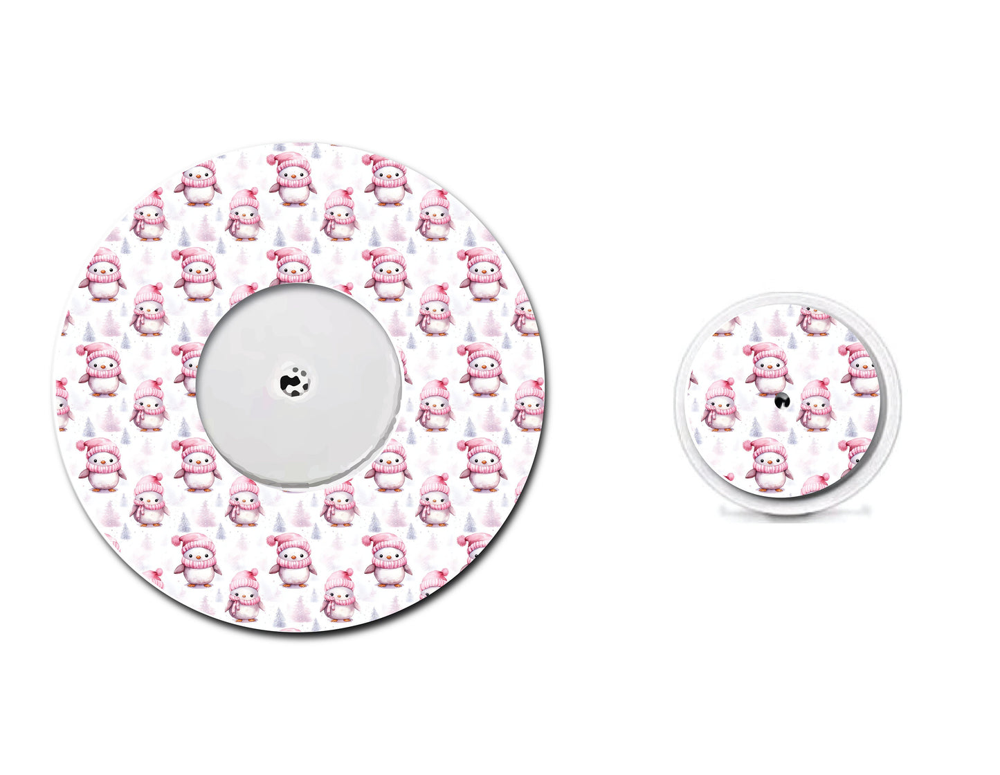 Pink Christmas Collection Penguins Cgm Set