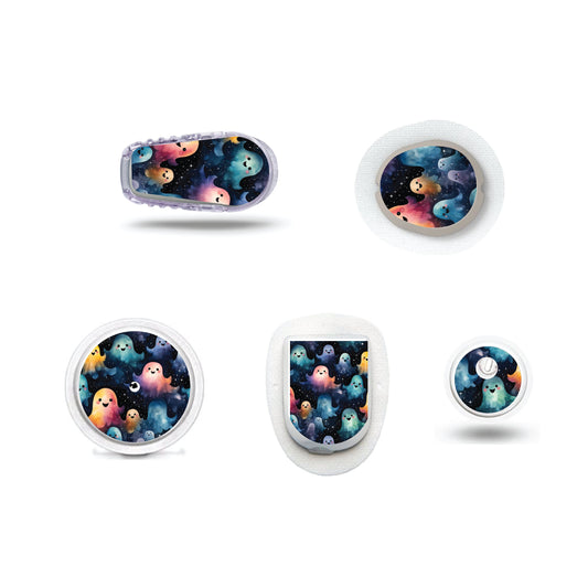 Dark Ghost Tattoo-Stickers for Freestyle Libre, Dexcom, Omnipod Continuous Glucose Monitor patches and stickers