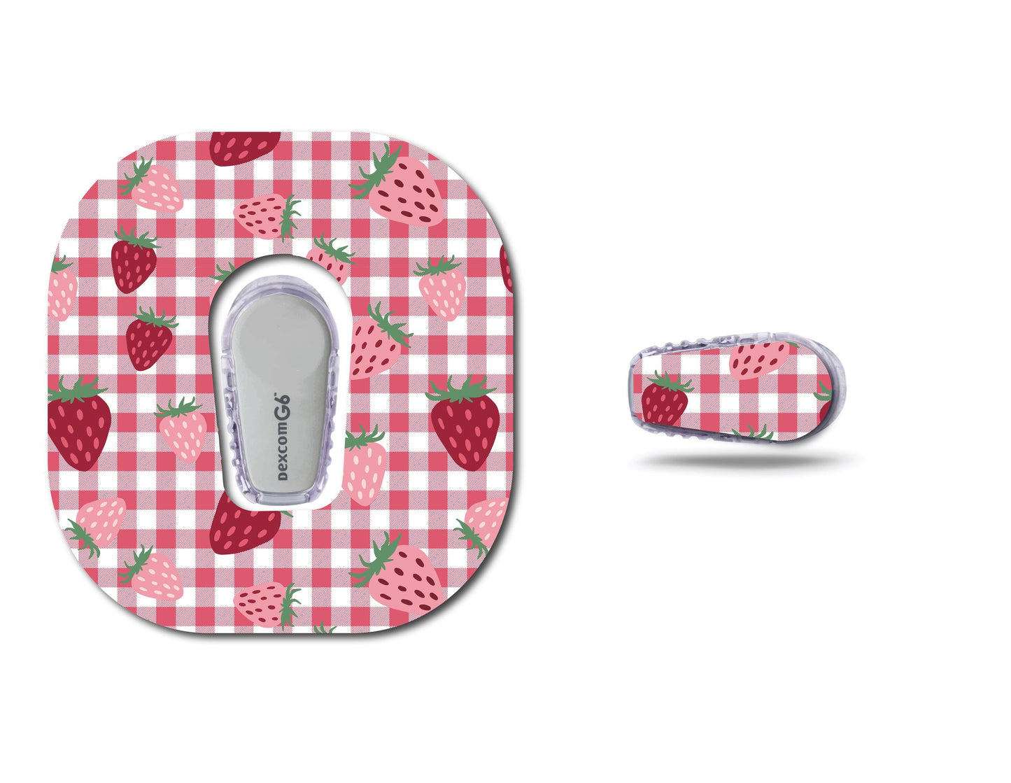 Strawberry Coquette Patch and Sticker Bundle Dexcom G6- Set of 6