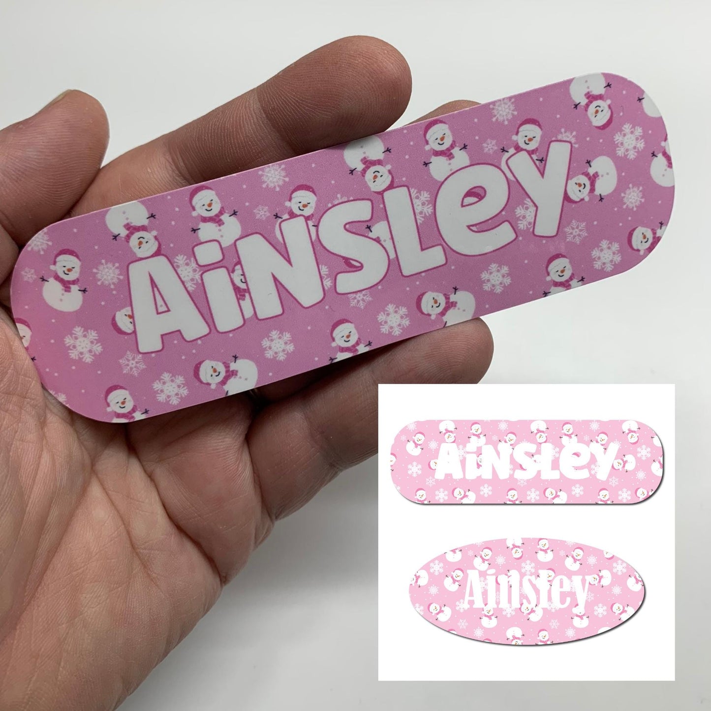 Pink Snowmen Christmas Infinity or Kangaroo Joey Feeding Pump Decal