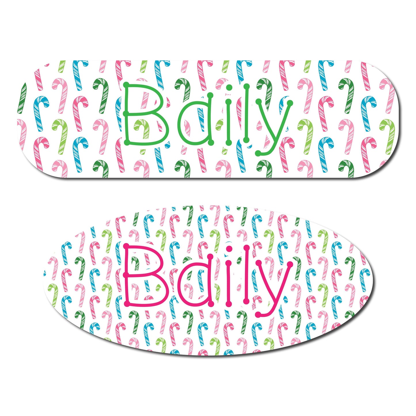 Pastel Candy Cane Christmas Infinity or Kangaroo Joey Feeding Pump Decal